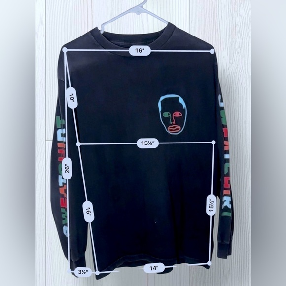EARL SWEATSHIRT Men’s Black Long Sleeve Multicolor Graphic Tee - Picture 9 of 11